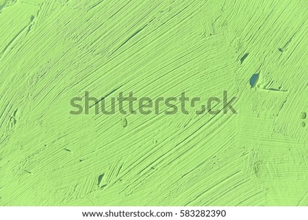 Painting closeup texture.Plain light green color background for vivid, colorful,creative backgrounds. Oil on canvas brush strokes texture. For web and design.
