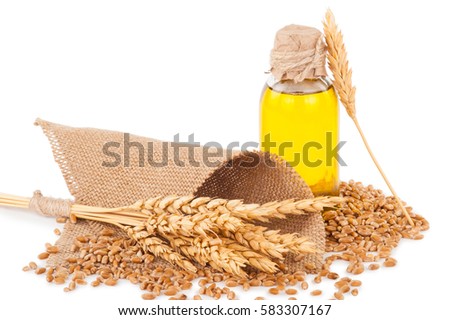 wheat germ oil Royalty-Free Stock Photo #583307167