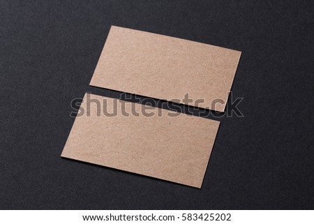 blank recycled paper business cards