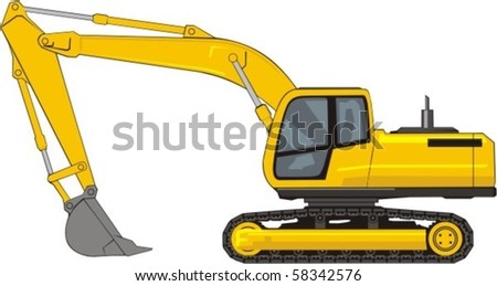 building excavator on a caterpillar base