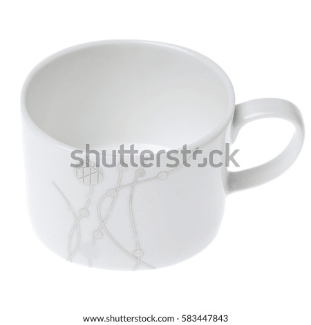 Tea cup empty isolated