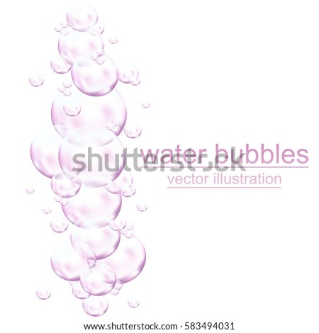 water bubbles, vector background.