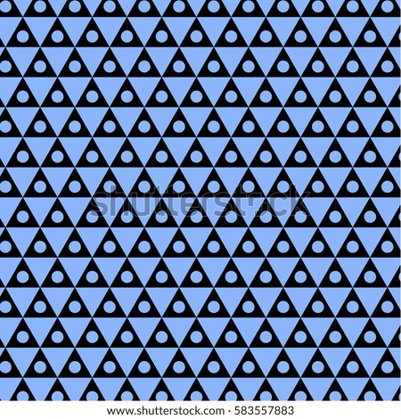 Triangles pattern, blue and black.