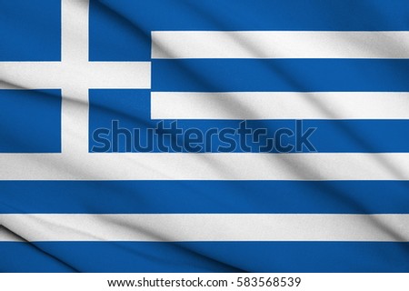 Fabric texture flag of greece