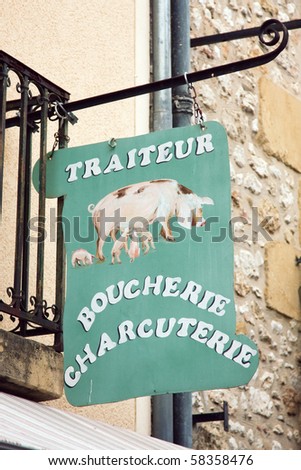 French butchers sign