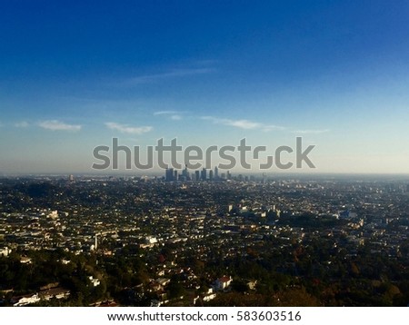 Downtown Los Angeles view from Griffiths Observatory