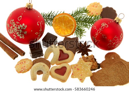 Christmas baking with Christmas decoration