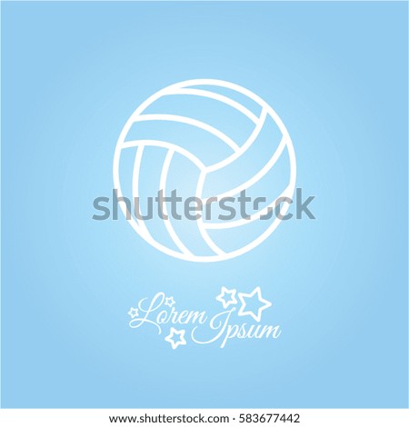 Web line icon. Volleyball