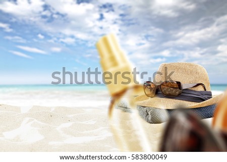 summer time and sand of free space for your decoration 