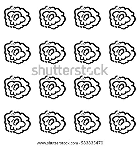 Vector abstract black and white repeatable pattern. Monochrome illustration seamless backdrop