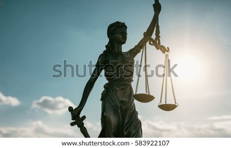 Scales of Justice symbol - legal law concept image