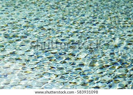Blurred Beautiful water surface Swimmimg Pool Turquoise Water