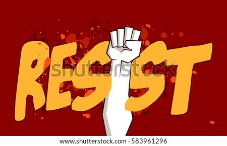 clenched fist vector illustration for resistance and revolution symbol