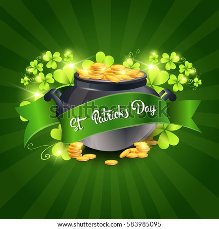 Saint Patrick Day Beer Festival Banner Greeting Card Flat Vector Illustration