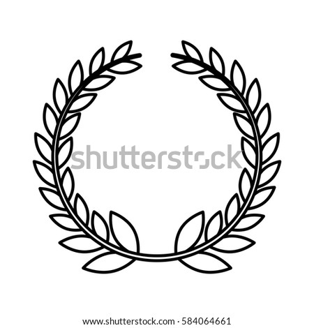 wreath leafs crown emblem