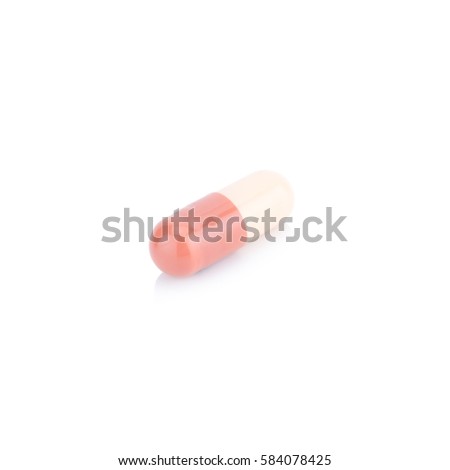capsule color Cream and Beige Yellow isolated on white background