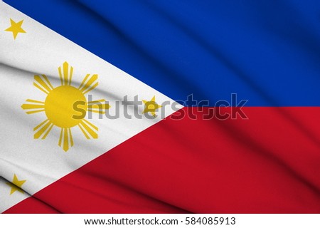 Fabric texture flag of Philippine