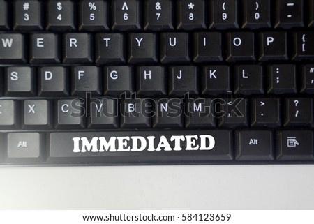 Close up on customized computer enter button on keyboard with a word 2017.