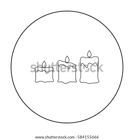 Candles icon of vector illustration for web and mobile