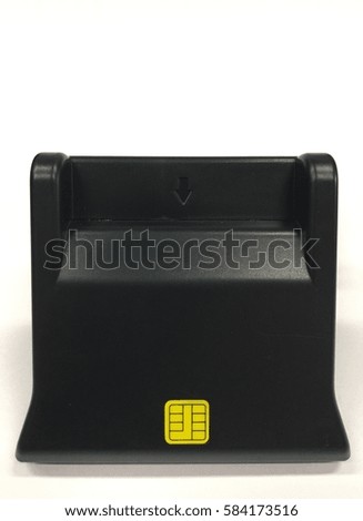 smart card reader on white background