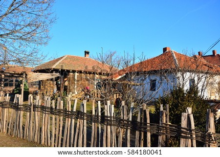 Typical old Serbian ethno house