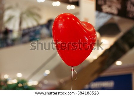 red ballon on blurred background