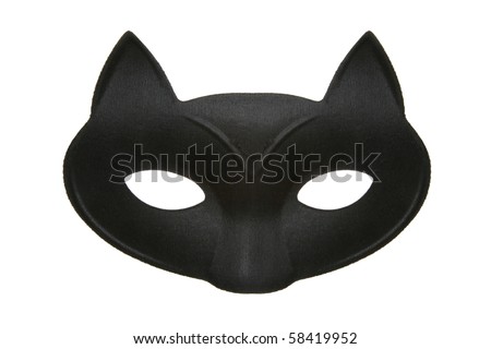 Black cat masquerade mask Royalty-Free Stock Photo #58419952