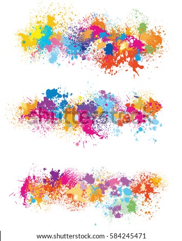 Elements  for design from paint stains 