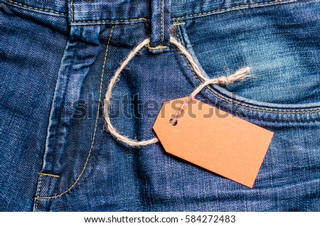 jeans tag, dollar
