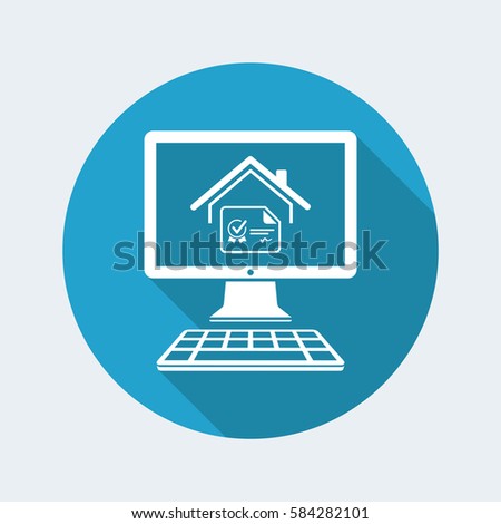 House certificate - Vector icon for computer website or application