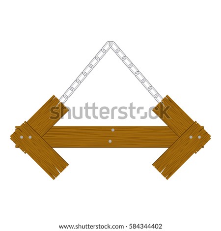 brown wood notices icon, vector illustration design