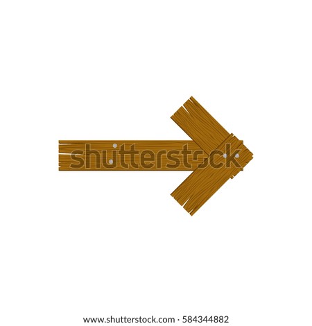 brown wood notices icon, vector illustration design