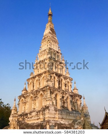 White Pagoda Temple in Thailand.