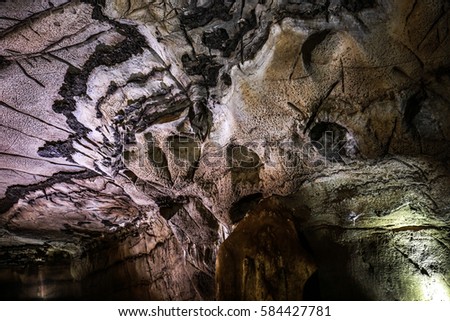 Inside passages of Sudwala caves, South Africa