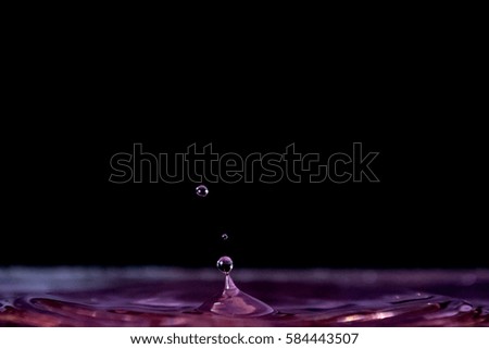 Water Drops With Black Background