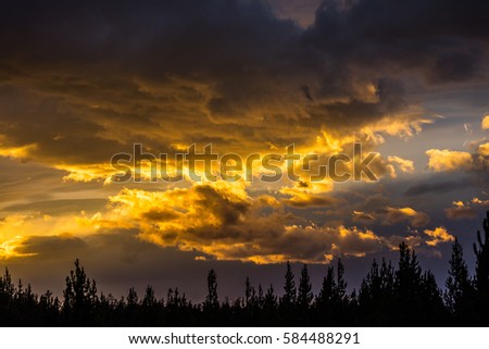 Sunset at Yellowstone National Park, USA