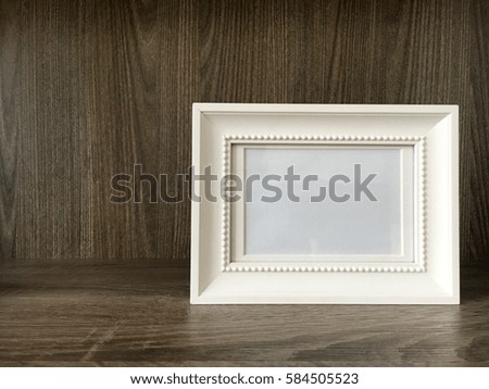 White wooden frame