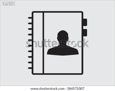 pad contact, icon, vector illustration eps10
