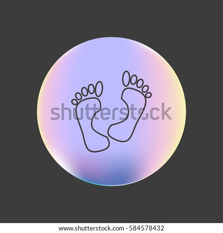 human foot, footprint, icon