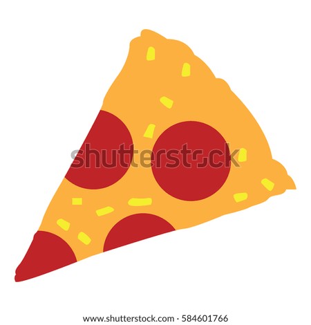 Isolated pizza icon on a white background, Vector illustration