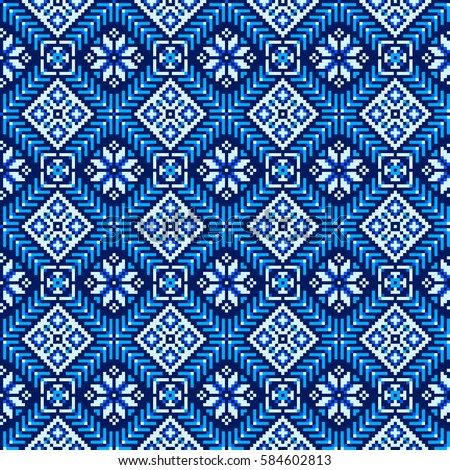 Geometric seamless pattern in ethnic style. The traditional structure of tribal folk forms.