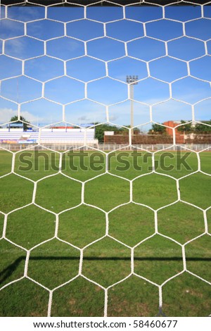 View from behind a goal