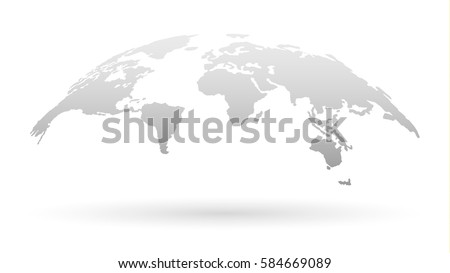 3D Globe Map Template Monochrome Design for Education, Science, Web Presentations. Vector Illustration  Royalty-Free Stock Photo #584669089