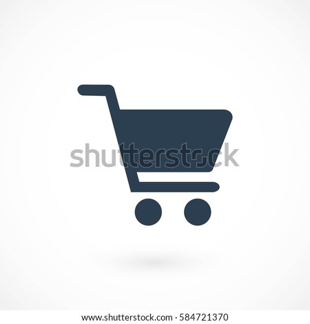 Shopping Cart Icon, flat design best vector icon Royalty-Free Stock Photo #584721370