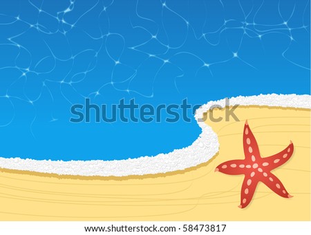 Vector background on a sea theme