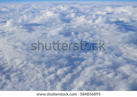 a Clouds and sky, Viewed from an airplane window