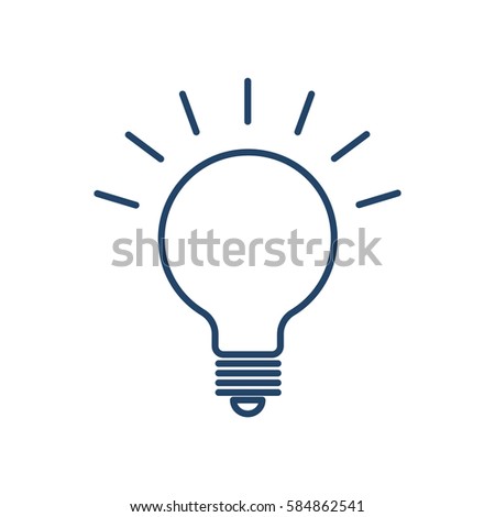  lightbulb flat icon .