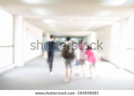 Abstract blurred image of business people traveling. use for brochure cover web design template background