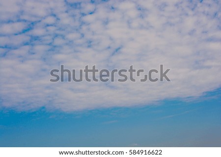 Blue Sky covered with white  and clouds