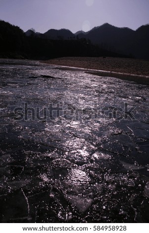 Winter River in Korea